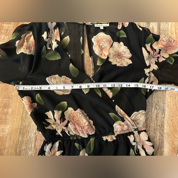 Charlotte Russe Black Dress with Pink Floral Design, Size Small - Picture 11 of 13